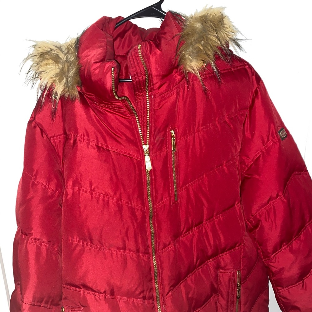Calvin Kline: Red winter coat. Worn several times.